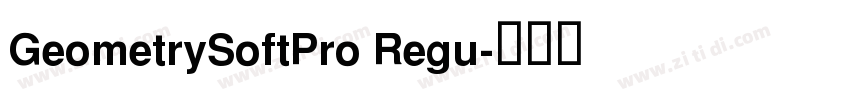 GeometrySoftPro Regu字体转换